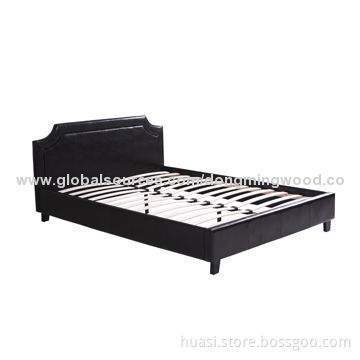 Leather Bed Frame with Shiny PUNew